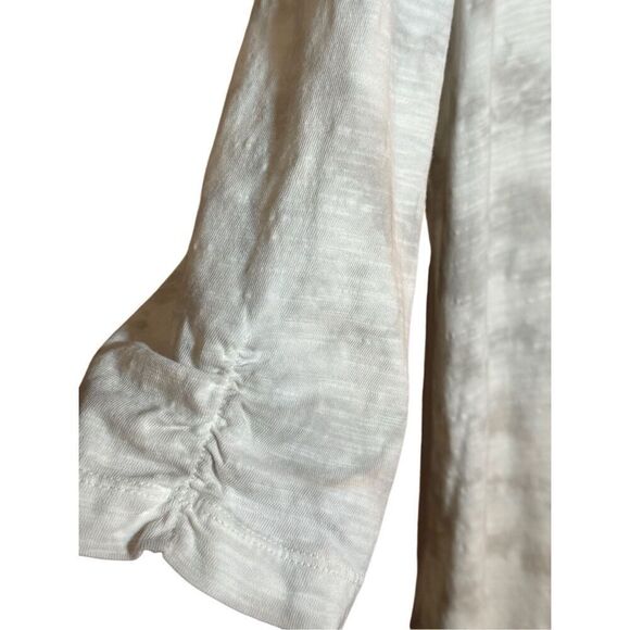 Pure Jill Square Neck Tunic Grey Cream Lagenlook Sz L Tall - Picture 7 of 11